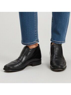 Vintage Black Bally Leather Loafer Boots - 7-7.5US